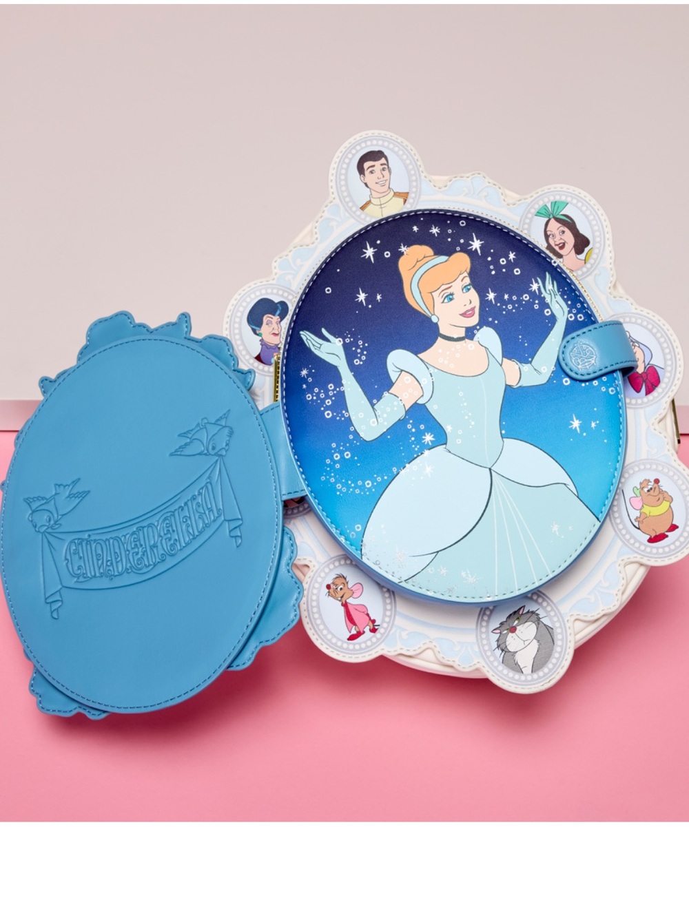 Loungefly Cinderella Exclusive Cameo Mini Backpack New With Tags 🩵 - Picture 2 of 15